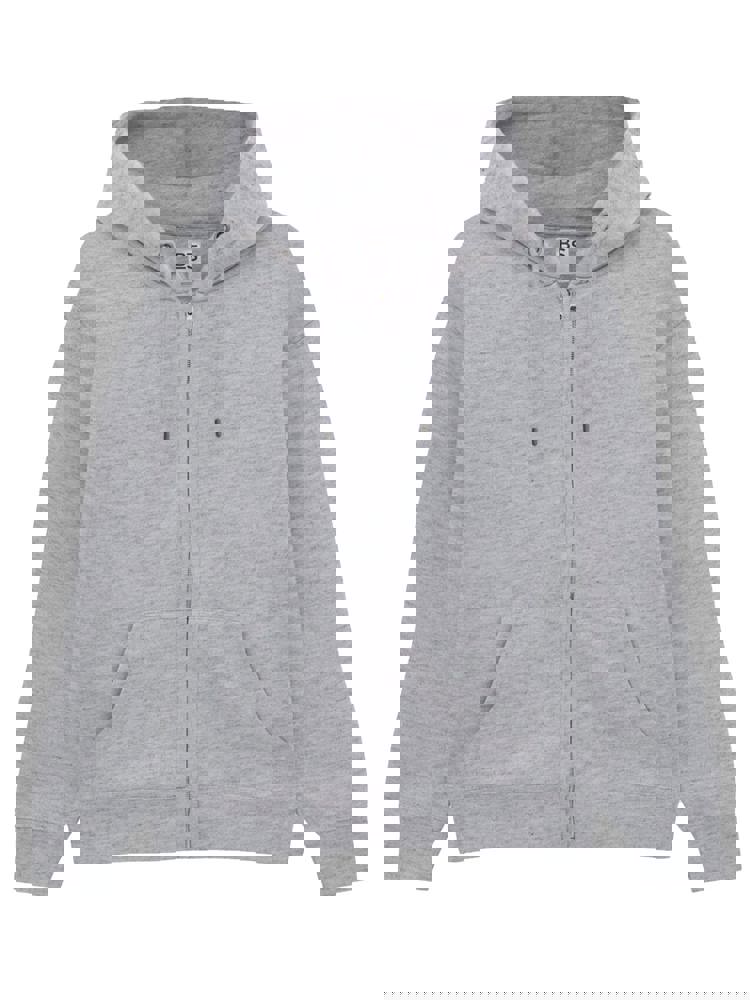 BS Chili Hoodie mit durchgehendem Reißverschluss, 280 gr/m² - Grau-meliert (PMS Cool Grey 7C)