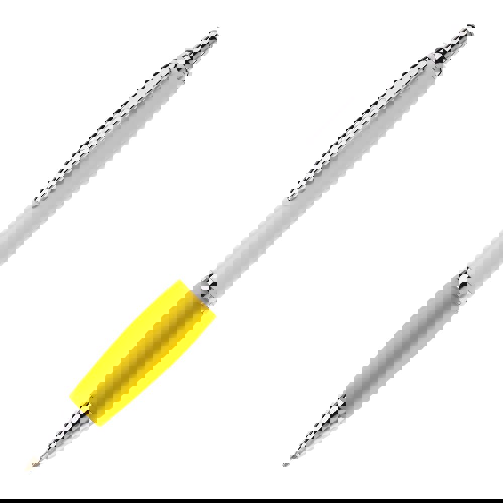 Kugelschreiber Hawaï weiß - Weiss / Gelb